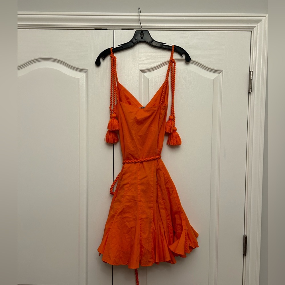 NWT Rhode Casey Dress, Persimmon Orange, size S